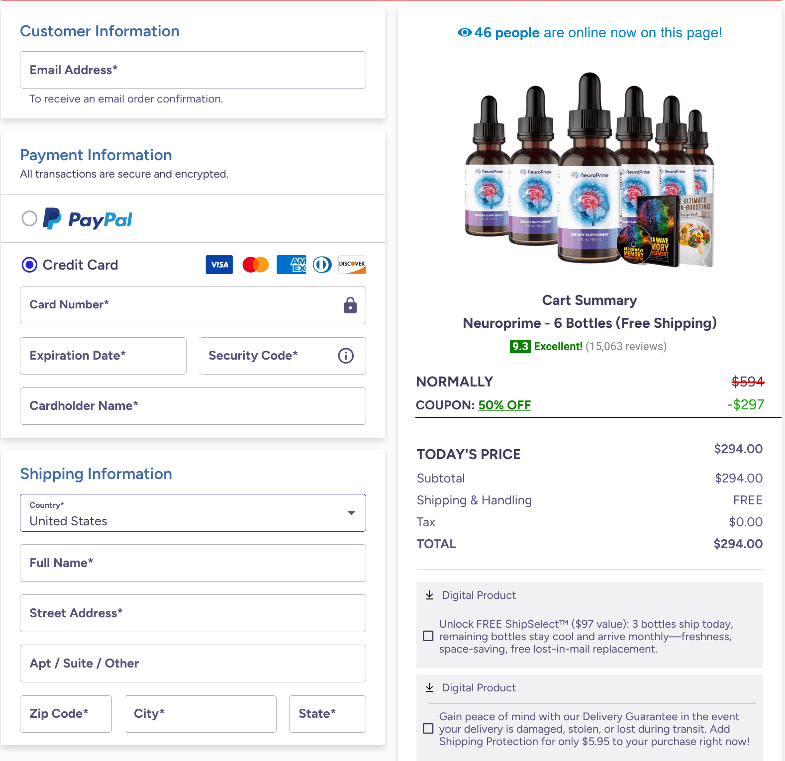 Checkout NeuroPrime order image